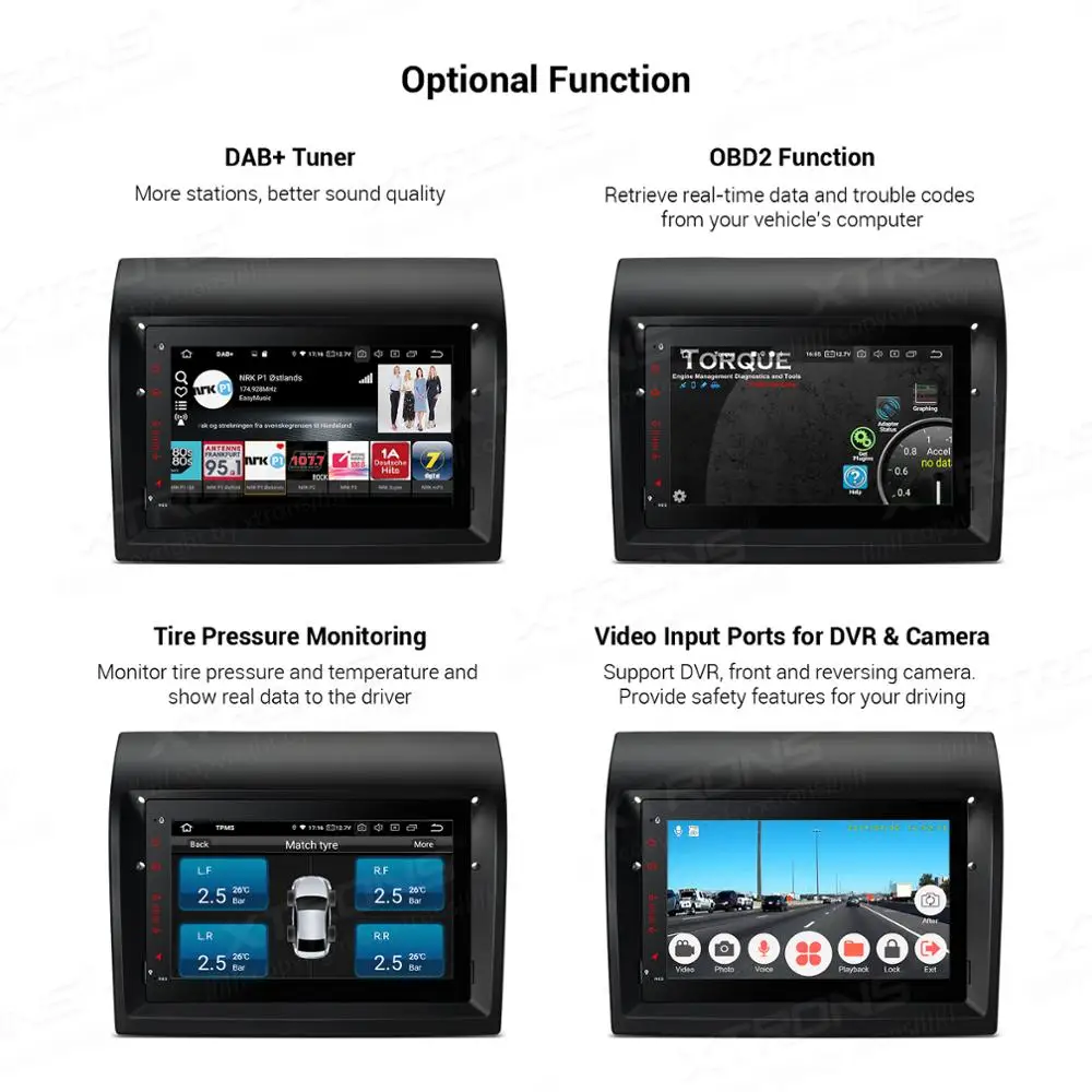 XTRONS " Android 9,0 автомобильный стереоплеер радио wifi gps для Fiat Ducato 2011 2012 2013 без DVD