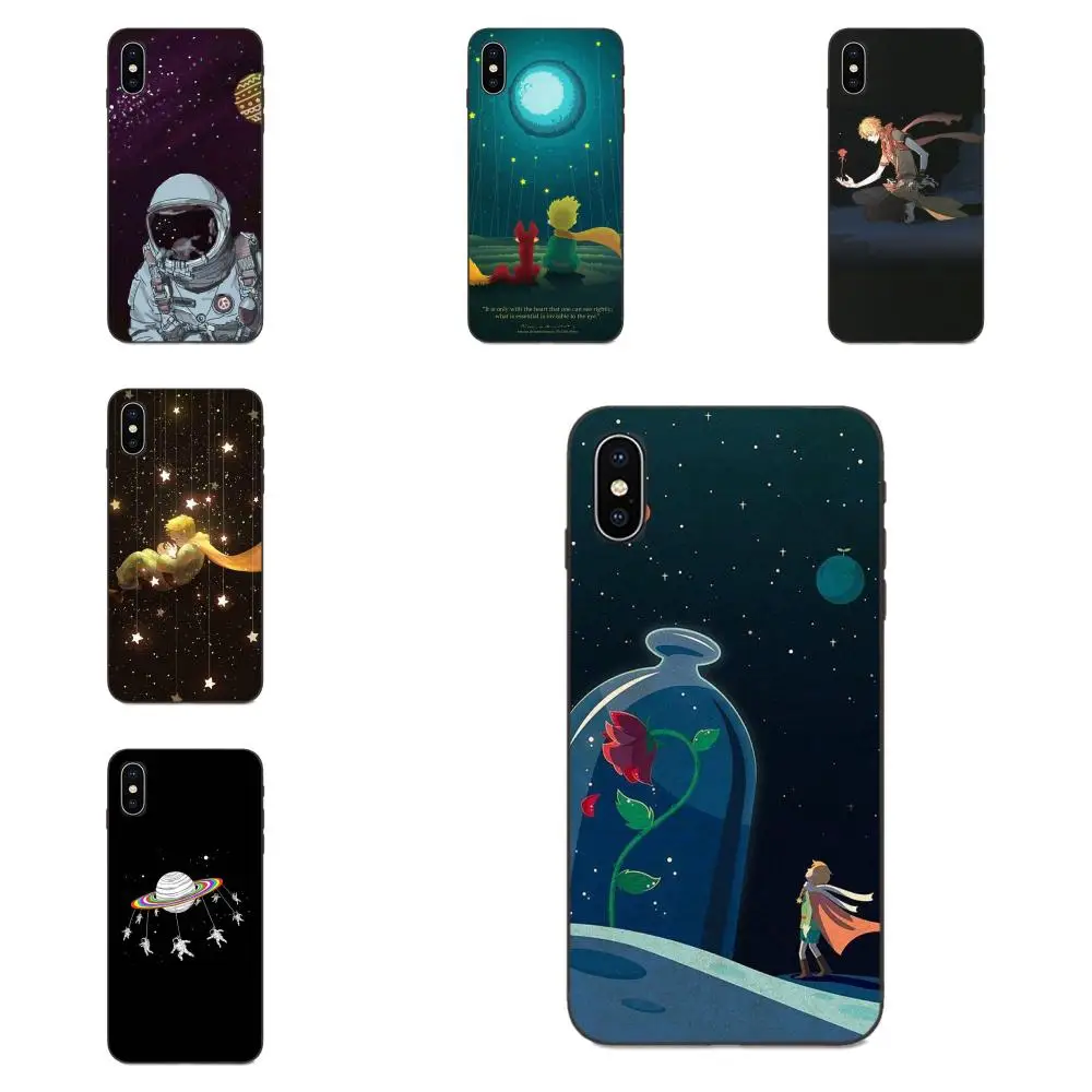 TPU узор маленькая принцесса Роза Планеты для Galaxy A8 A9 Star Note 4 8 9 10 S3 S4 S5 S6 S7 S8 S9 S10 Edge Lite