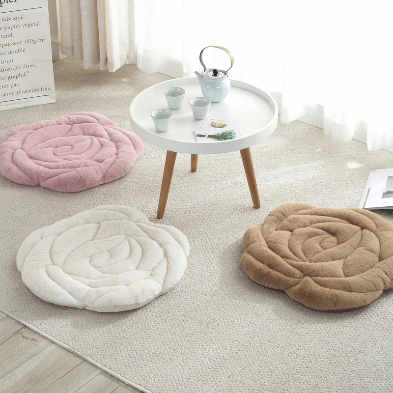 buy Floor Sitting Cushion Mattress Seat Cushion Pad Seat Sitting Floor Thick Soft Mat For Chairs Flower Design Round 53cm Diameter