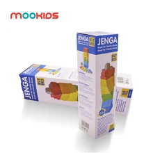 Детские развивающие дженга игрушки 54 шт деревянные большие красочные блоки Строительные Jenga пазлы, настольная игра