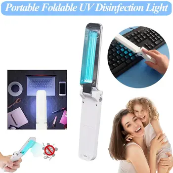 

Portable Ultraviolet Germicidal Lamp Usb Charging UV Light Wand Sanitizer Foldable UVC Disinfection Germicidal Lamp For House