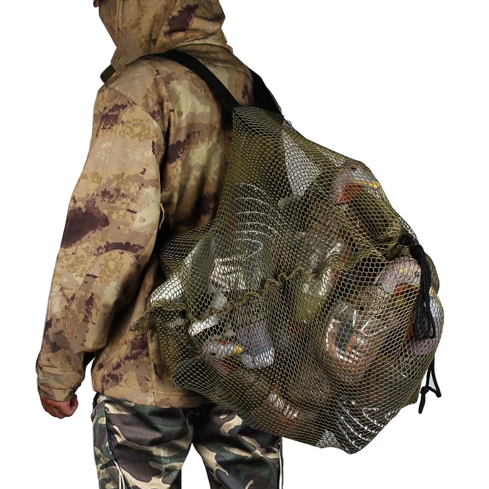 

Outdoor Caming Military Backpack Outdoor Hunting Mesh Decoy Bag with Shoulder Straps Duck Goose Turkey Decoy Bag Backpack