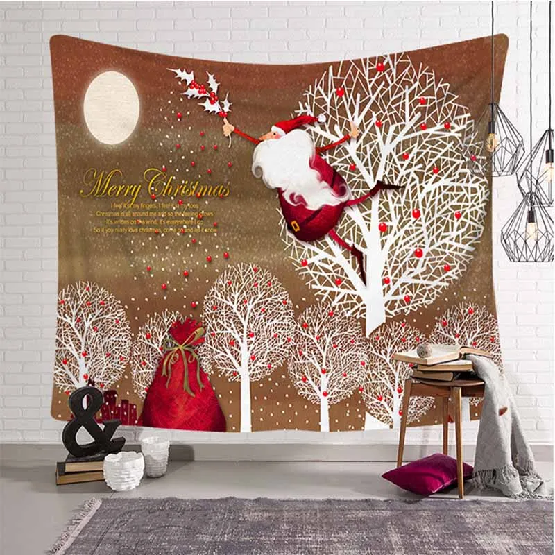 Рождественское украшение, оконный Носок, гобелен, настенный, Рождественский Декор, гобелен, настенные ковры, психоделическая настенная Гобеленовая ткань - Цвет: color 17