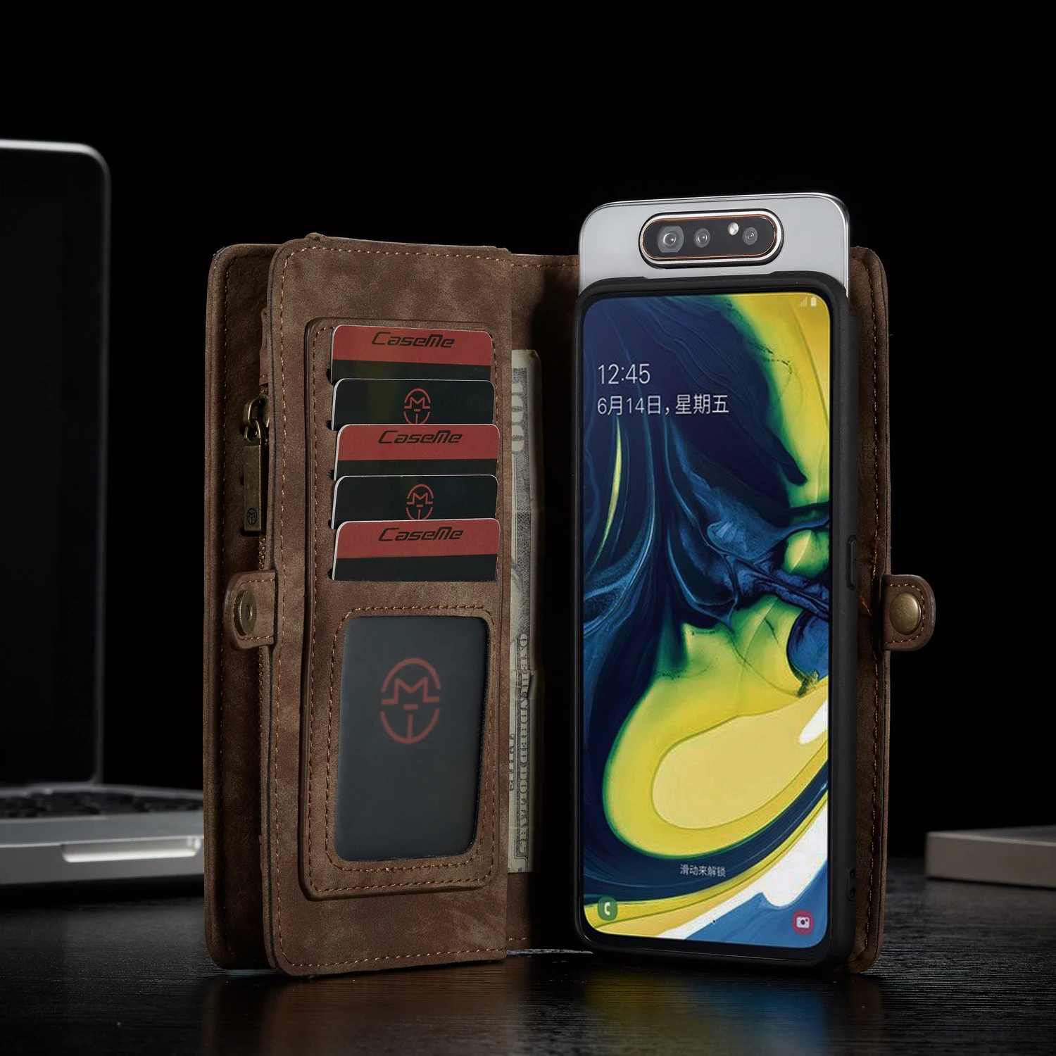 Чехол-кошелек в стиле ретро, кожаный чехол для samsung Galaxy A80 A20 A20e A30 A40 A50 A70 A90, откидной Чехол с карманом для карт, Магнитный чехол