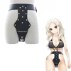 Leather Chastity Pants Sexy Underwear Panties Chastity Belt Padlock Bdsm Bondage Harness Adjustable Ladies Sex Toys Clothes 1