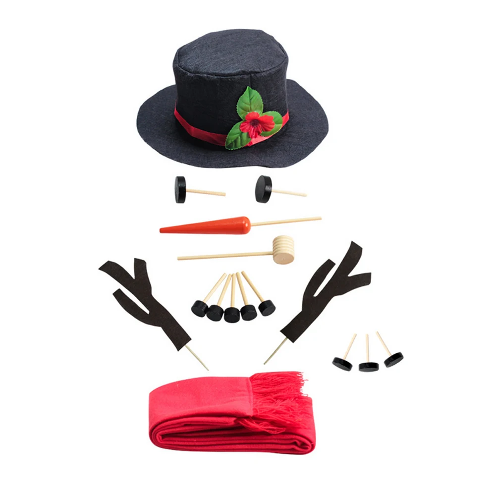 16pcs Christmas Cosplay Outfits Snowman Costume Party Decor Xmas Role Play Clothes Kit for Men Women | Дом и сад