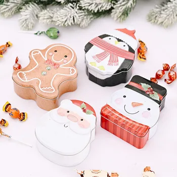 

Christmas Gift Box Package Tin Box Wedding Party Candy Baking Cookies Biscuit Case Gift Container Christmas Decoration for Home