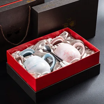 

Ceramic Cup Retro Breakfast Milk Cup Water Cup Coffee Cup Mug Couple Cup Lettering Home Office Mug