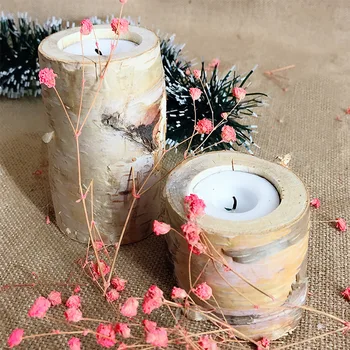 

Candle Holders Rustic Wedding Decoration Festive Party Supplies Event Wedding Decor Wooden Home Decorations Arts Crafts Holders
