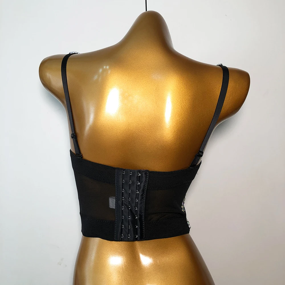 Cupnaya Diamante    ۹   Ǫ  Bustier ª ڸ Bralette ĳ̼ Shiny Clubwear ȭƮ 