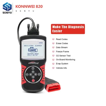 

Original KONNWEI KW820 Code Reader OBD2/EOBD Scanner Free update OBD 2 OBD2 Car Diagnostic Auto Tool support Multi-language