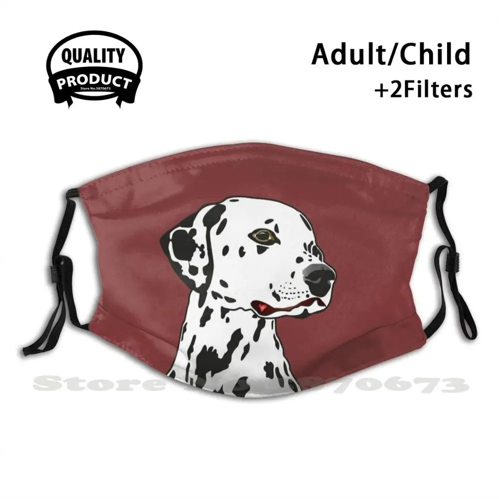 

Dogs Dalmatians Anti Dust Face Mask Washable Filter Reusable Dalmatian Dog Puppy Dogs Cute Poodle Animals Corgi German Shepherd
