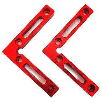 

90 Degree Positioning Squares Aluminium Alloy 4.7 inch x 4.7 inch(12X12cm) Right Angle Clamps Woodworking Carpenter Tool Corner