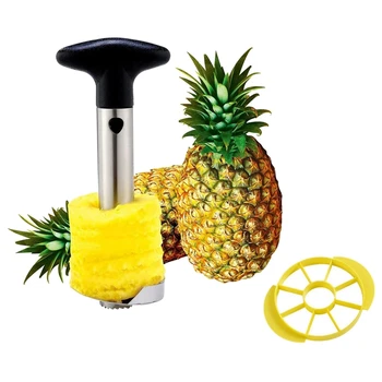 

Pineapple Peeler and Slicer Cutter, Stainless Steel Pineapple Cutter Tools,Detachable Wedge Kitchen Cutter Tool