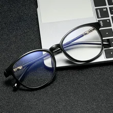 Новые анти-синие круглые очки Оптическая стильная оправа для очков синяя пленка плоское зеркало удобные мужские и женские компьютерные очки