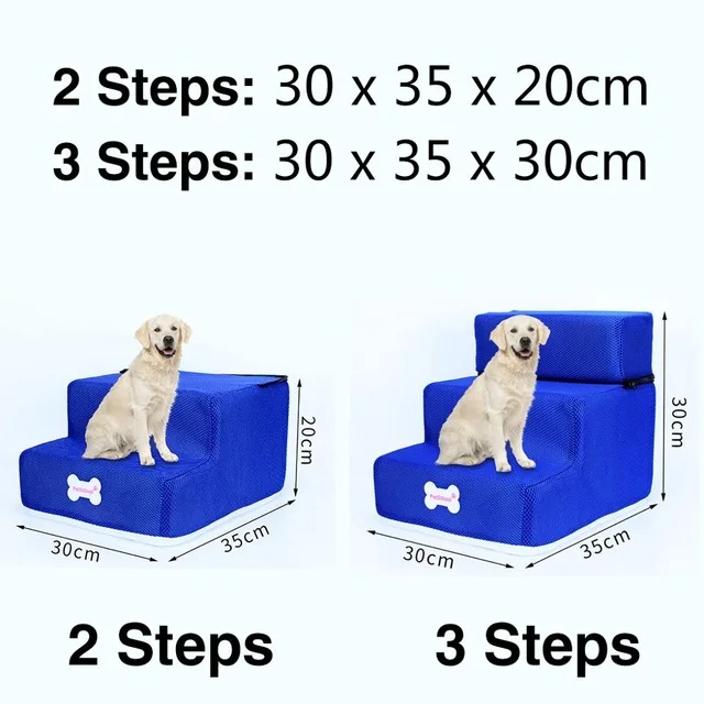Лестница для питомцев 2/3 лестница для собачьего домика кровать для питомца лестница для щенка кровать для кошки Складная Съемная кровать для питомца лестница для питомца - Цвет: Blue