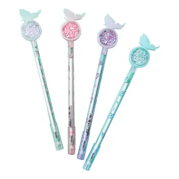 

4Pcs Butterfly Gel Pen Mosquito Repellent Pen Plastic Portable For Student K1AB