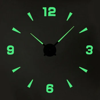 

2020 New Luminous Large Wall Clock 3D Acrylic DIY Wall Clocks Luminou Watch Sticker Quartz Large DIY Wall Clock Home Decor