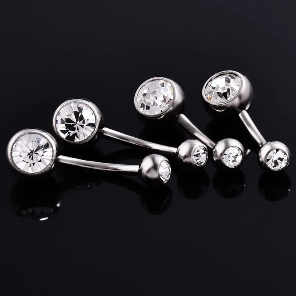1Pc G23 Titanium Navel Bars Piercing Belly Rings Ombligo Nombril Body Jewelry Navel Piercing Sexy Belly Button Rings Gem - Image 4