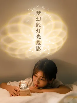 

Nordic3D Animal Moon Crystal Ball Glowing Rotating Music Box Christmas Birthday Lover Gift Wooden Hand Clockwork Home Decoration