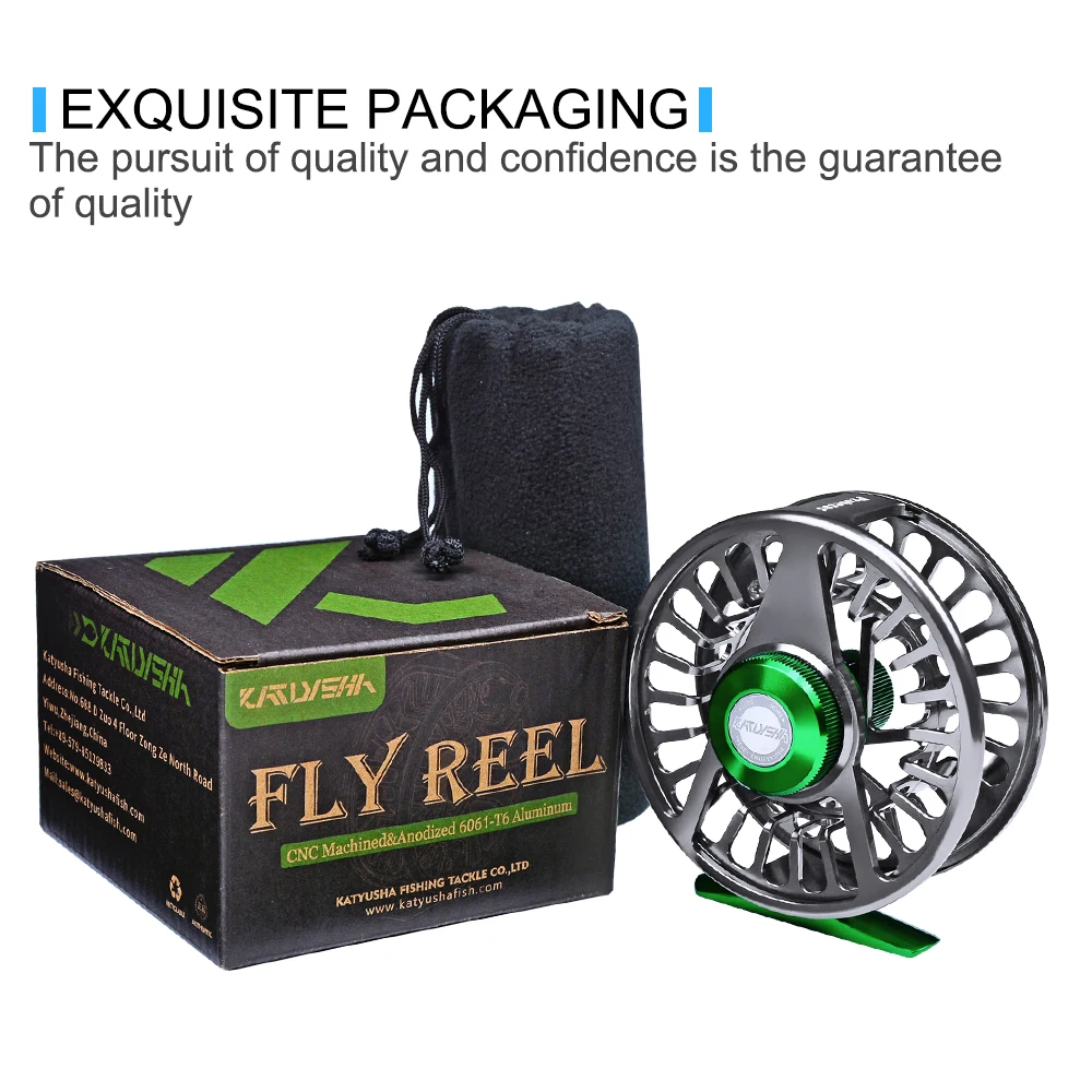 Roda de Pesca com Mosca Carretel de Pesca Lidar com Carretel da Mosca 3 + 1 Novo Alumínio Verde Arma Cor Voar Cnc Máquina Direita Esquerda bb & 7 Cheap Carretilhas de pesca