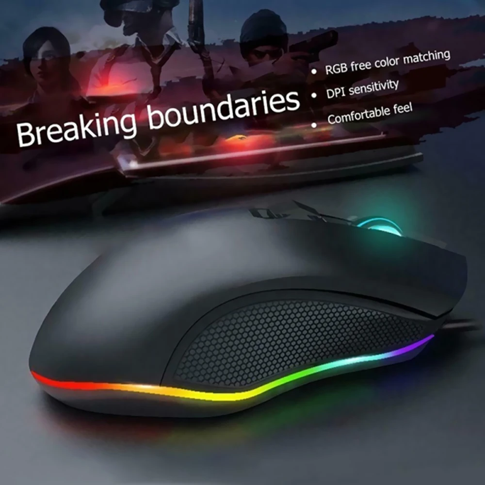 Professional Wired Gaming Mouse 6 Buttons 3200DPI Mice with RGB Backlight Optical Sensor USB Computer Mouse for PC Gamer Laptop PK Razer Gaming Mouse (4)