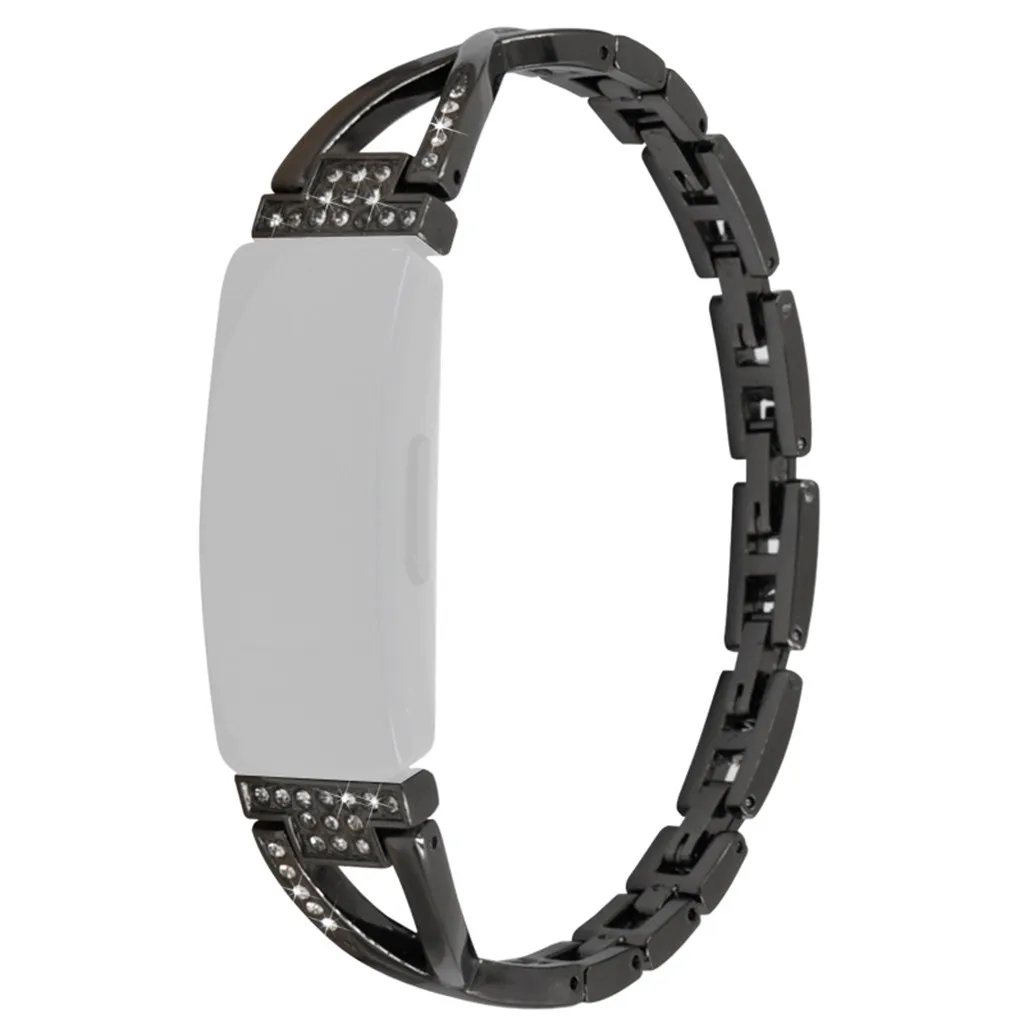Ремешок для часов, ремешок на запястье для Fitbit Inspire/Inspire HR, модные повседневные женские Ремешки для наручных часов, застежка-крючок, замена металлического кристалла