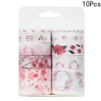 

10 pcs/Pack Washi Masking Tapes Cartoon Sticky Paper Tapes for DIY Gift Wrapping Diary