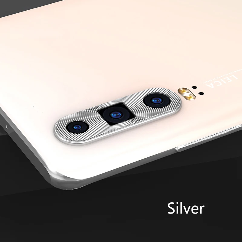 Защита объектива камеры для huawei P30 P20 Pro Lite mate 20 30 Pro lite 20X чехол металлический защитный кольцевой чехол для объектива мобильного телефона - Цвет: Серебристый