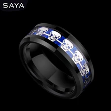 Men Rings, Tungsten Domineering Punk Gothic HipHop Simple for Male Boy Jewelry Creativity Gift , Free Shipping, Engraving
