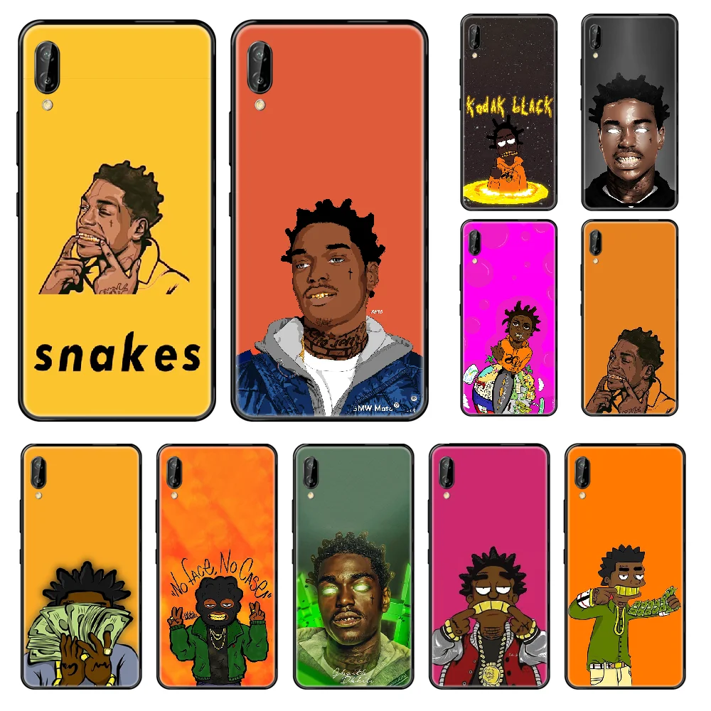 kodak black rap singer Phone case For Huawei Honor Mate 5 6 7 8 9 10 20 A C X Lite black luxury prime painting hoesjes art