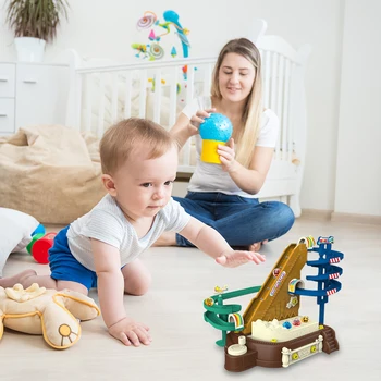 

Plastic Building Blocks Children Portable Interactive Kids DIY Assembly Bricks Present for Children Educational Toys