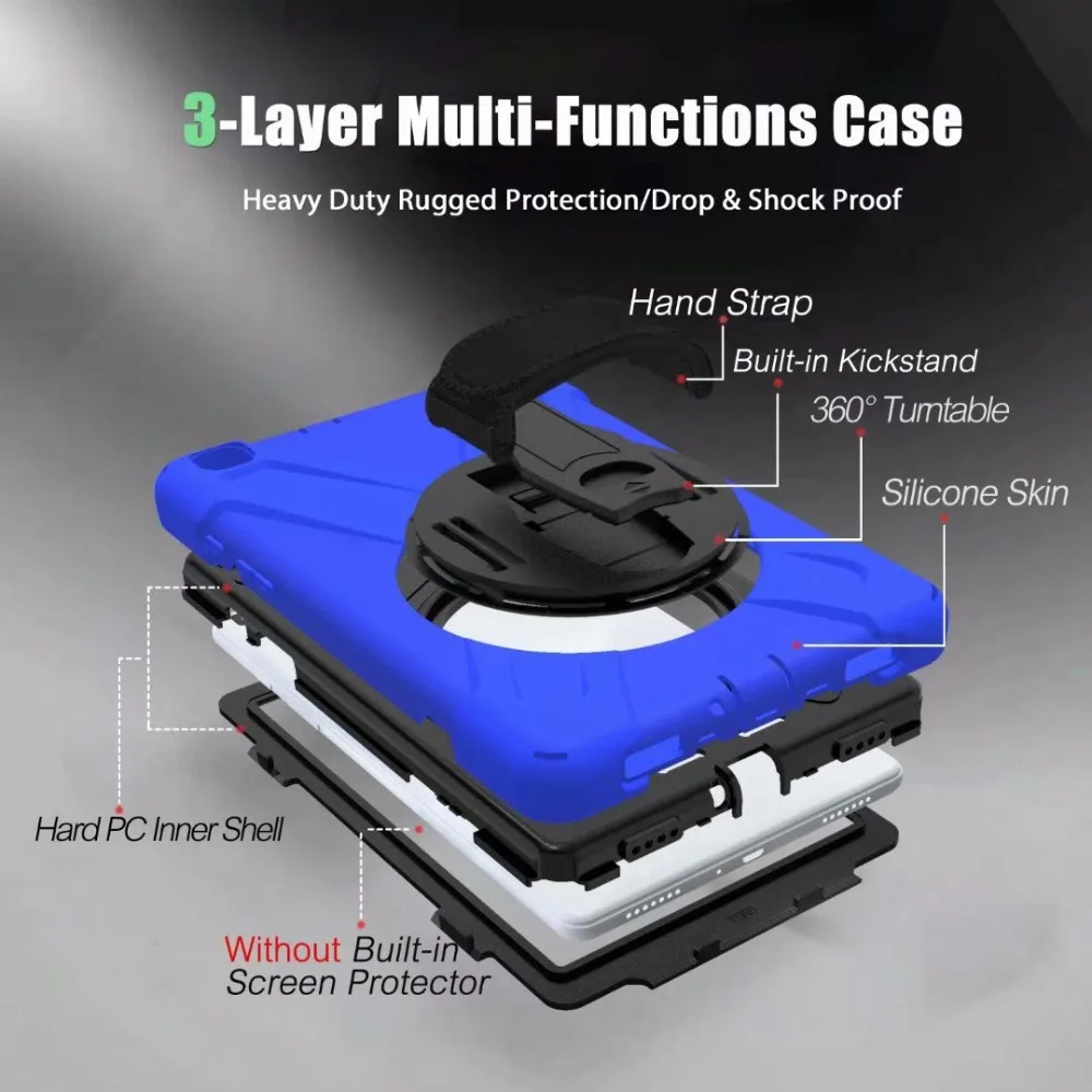 Funda противоударный Heavy Duty с наручные Ремешки чехол для Samsung Galaxy Tab A 8,0 T290 T295 T297 SM-T290 SM-T295 крышка+ подставка для ручек