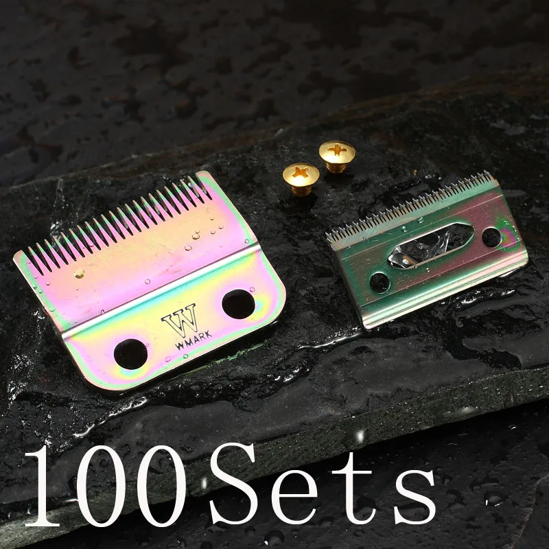 Colorful 100 sets WMARK W-2 Профессиональный 2-отверстие клипер лезвия подвижное лезвие с винтовым зажимом Сменное лезвие высокого качества материал - Цвет: Colorful 100 sets