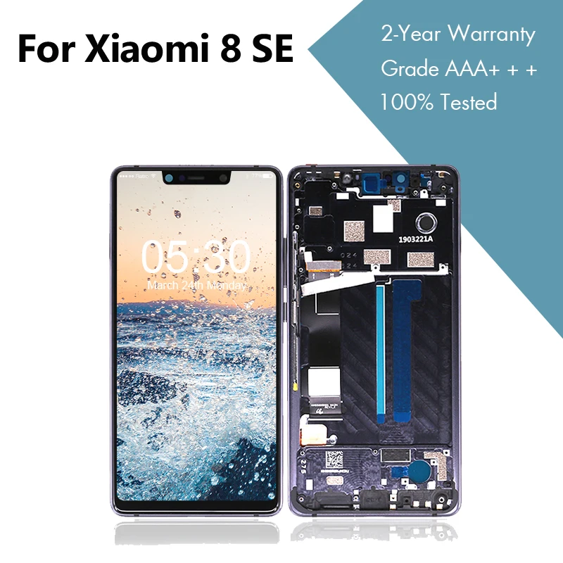 Для Xiaomi Mi 8 SE ЖК-дисплей с рамкой сенсорный дигитайзер сборка панель дисплей для Xiaom 8 SE экран lcd Pantalla