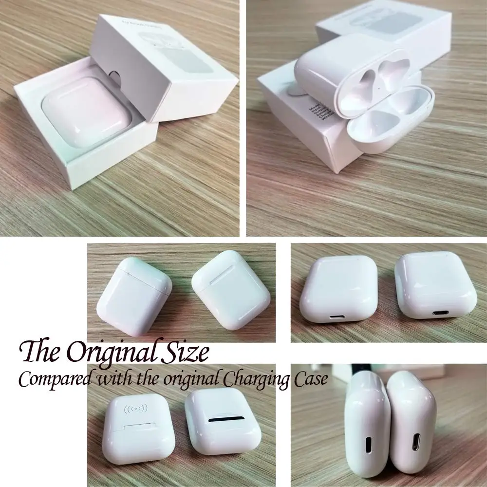 Стандартный беспроводной чехол для зарядки Airpods QI Airpods, чехол для беспроводного зарядного устройства, совместимый с любым беспроводным зарядным устройством