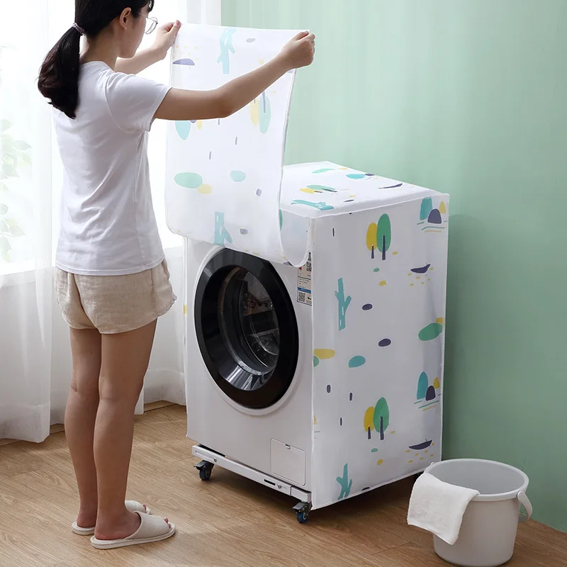 

100% Polyester Washing Machine Dust Cover PVC Modern Air Conditioning Electric Fan Refrigerator Dust Cover Effective Dust Tool