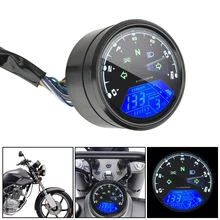Velocímetro Universal con Panel para motocicleta, odómetro LED con Dial de visión nocturna, indicador Digital multifunción, tacómetro, medidor de combustible