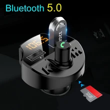 JINSERTA Bluetooth 5,0 автомобильный fm-передатчик беспроводной громкой связи mp3-плеер QC3.1 двойной USB зарядное устройство TF карта U диск воспроизведения музыки