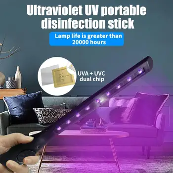 

UV Sterilizer Lamp USB Rechangeable 2000MA Portable UVC Germicidal Lamp UVA Safety Production Supplies Disinfection Lamp