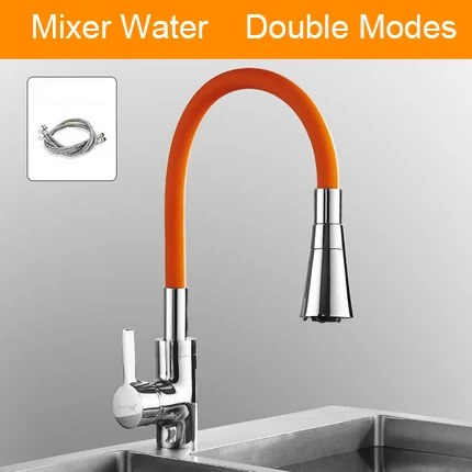Senlesen Single Cold& Mixer Water Kitchen Faucet Silica Gel Nose Any Direction Rotating Torneira Cozinha Single Handle Tap - Цвет: mixer 2-ways