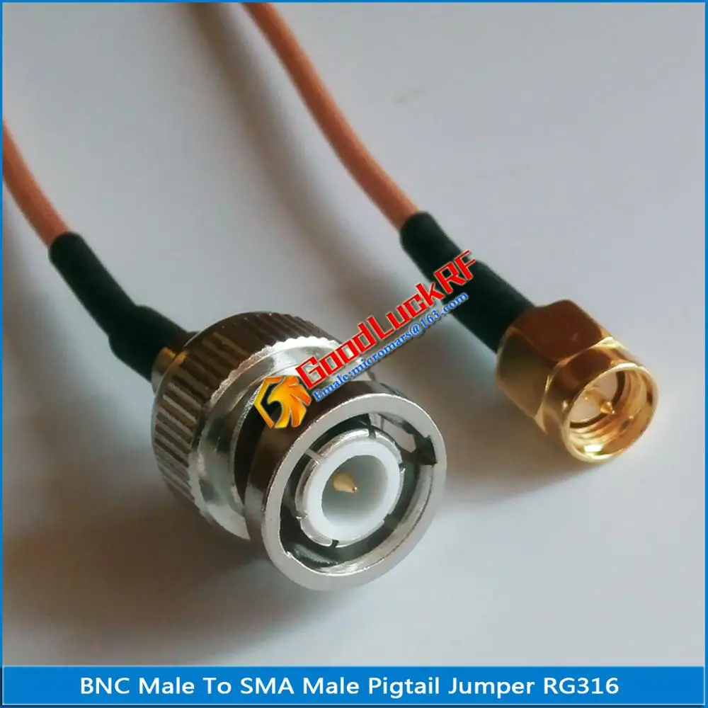 

High-quality Q9 BNC Male To SMA Male Plug RF Connector Pigtail Jumper RG316 extend Cable Low Loss