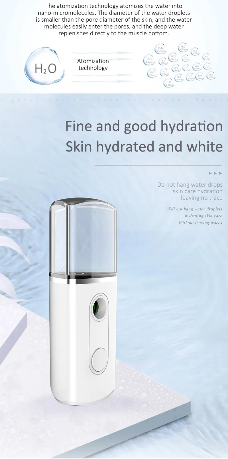 SWOISS нано-распылитель воды для лица, паровое увлажнение, usb зарядка, портативный, холодный спрей, увлажняющий инструмент для красоты
