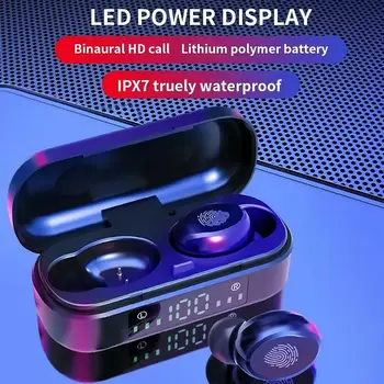 

Wireless Bluetooth Headphones 5.0 In-ear Stereo High-quality Portable Comfortable Waterproof Headset with 350mAh Charging Case