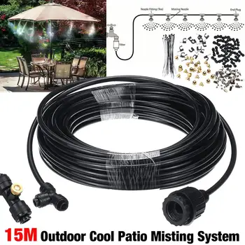 

15M Water Spray Kit Garden Nebulizer Outdoor Cool Patio Misting System water mist for Greenhouse Humidification Patio Cooling