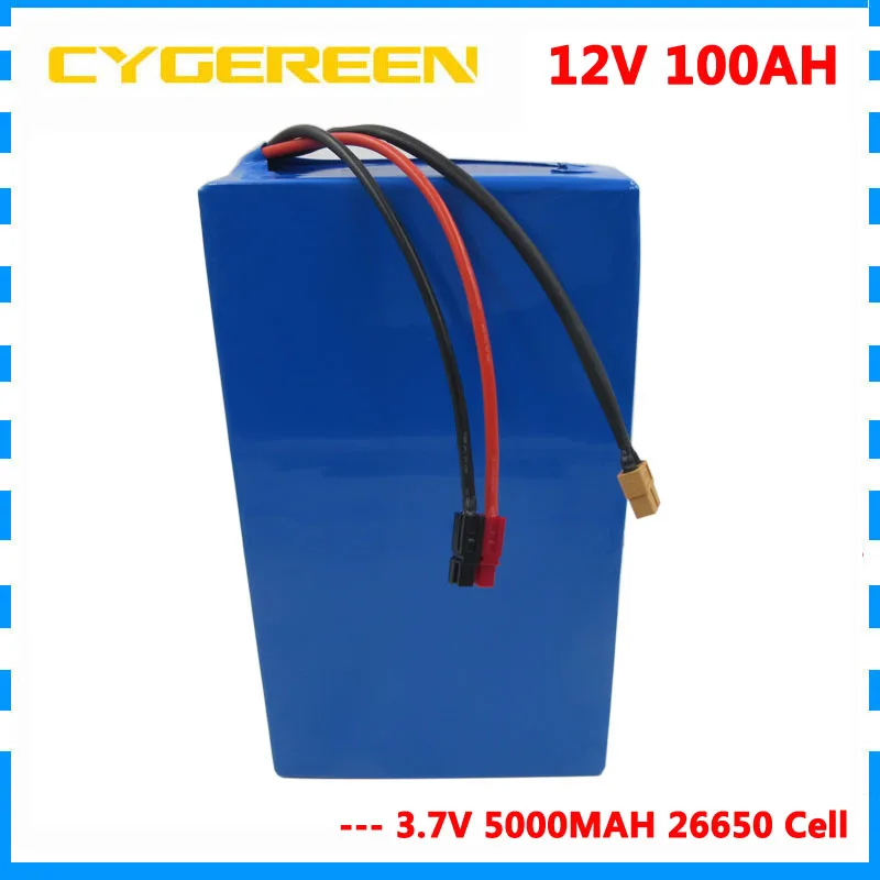 500W 12 V 100AH фара для электровелосипеда в ионно литиевая аккумуляторная батарея