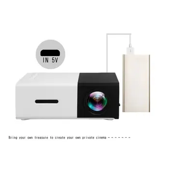

YG300 LED Mini Projector 320x240 Pixels Supports 1080P YG-300 HDMI USB Audio Portable Projector Home Media Video player