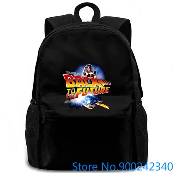 

BACK TO THE FUTURE Movie Poster Black all s Print women men backpack laptop travel school adult student