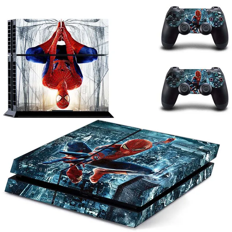 Spider-Man Play station 4 стикер s, PS 4 Наклейка для PS4 наклейка Pegatinas Adesivo для консоли playstation 4 и 2 контроллера