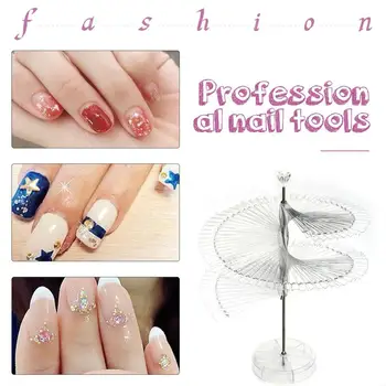 

Fashion 120pc spiral fan shape display holder for fake nail art polish Show Shelf Easy to install Board Stand Holder